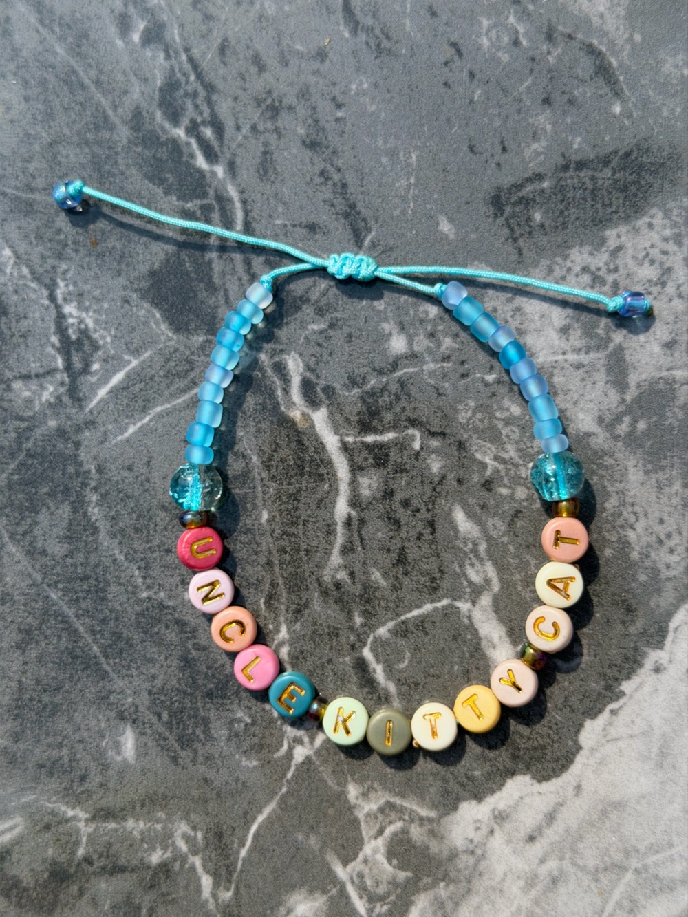 Beaded bookish booktok TOG Gavriel Bracelet - Blue Multi Color Adjustable size